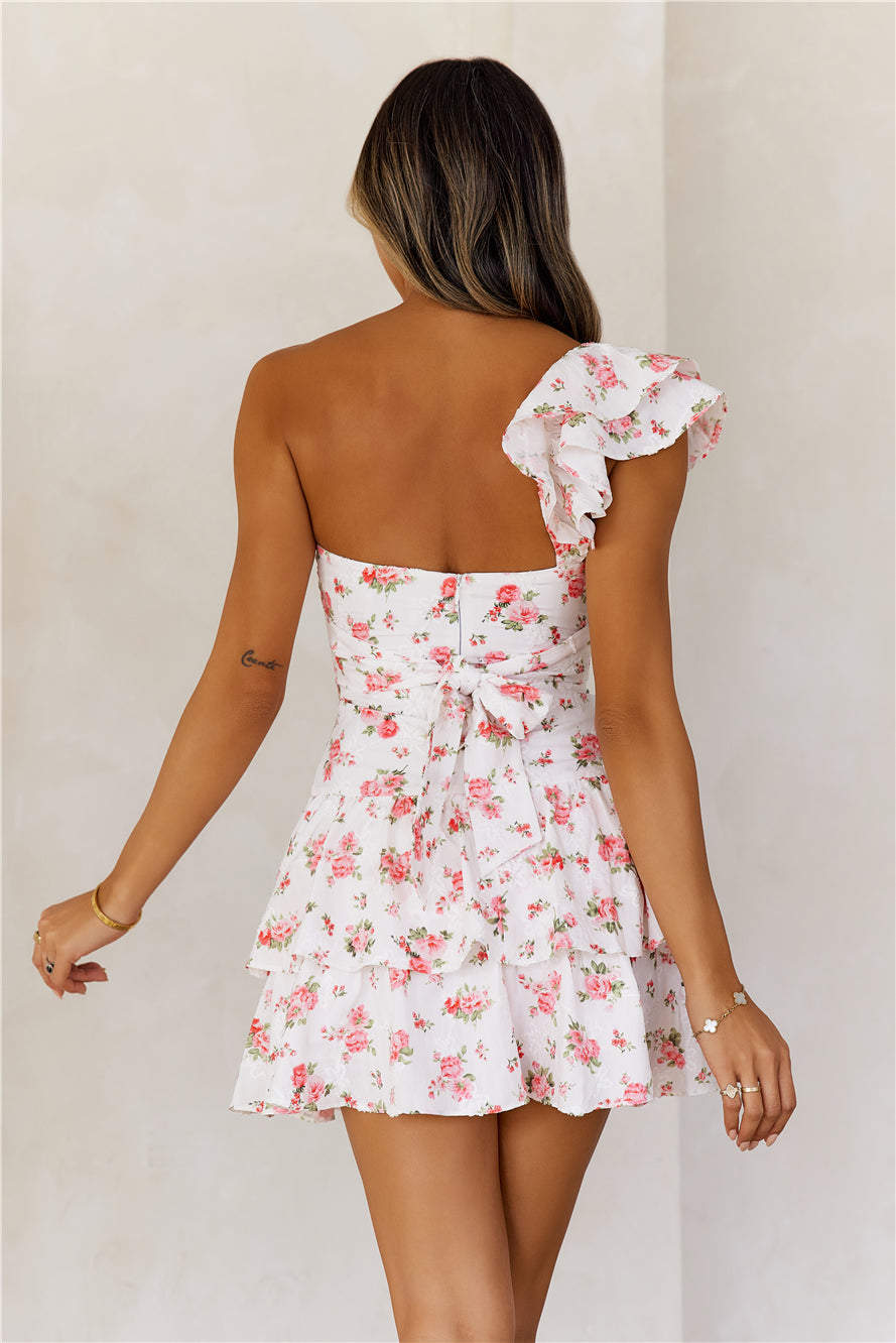 Poised And Polished One Shoulder Mini Dress Pink