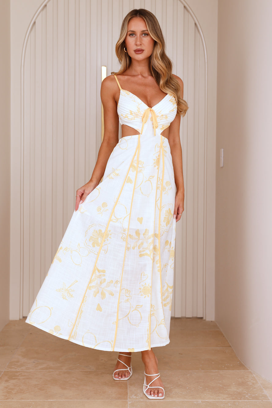 Summer Garden Maxi Dress Yellow