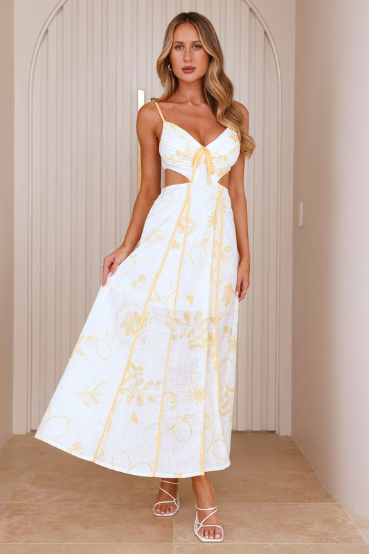 Summer Garden Maxi Dress Yellow