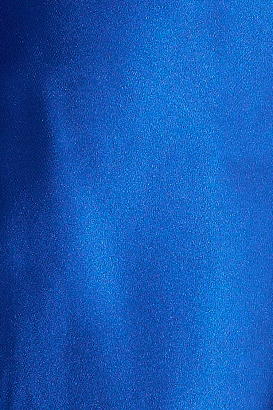 HELLO MOLLY Luxe Arrival Satin Mini Dress Cobalt Blue
