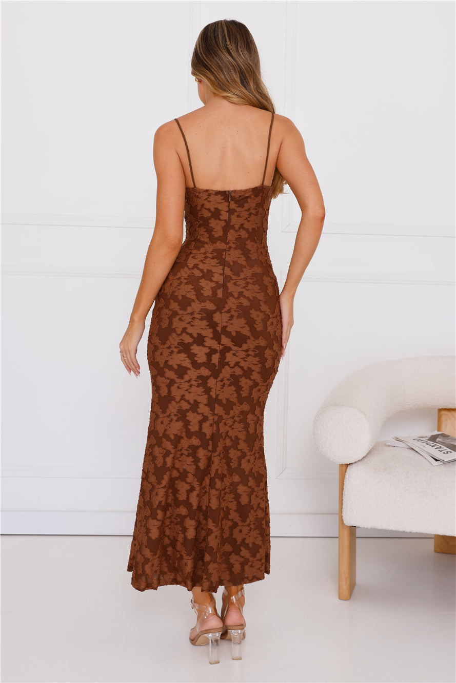 Whispering Love Maxi Dress Brown