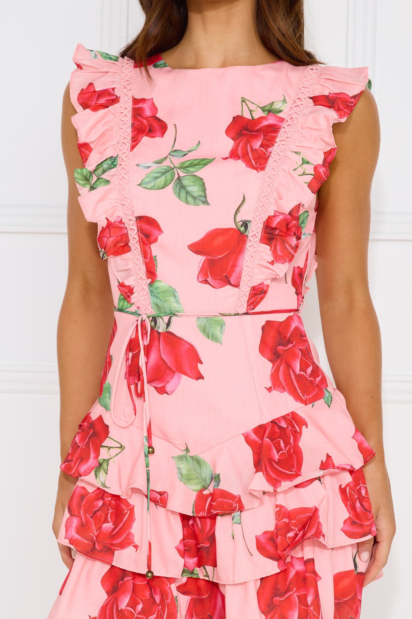 Rose Reflections Romper Pink