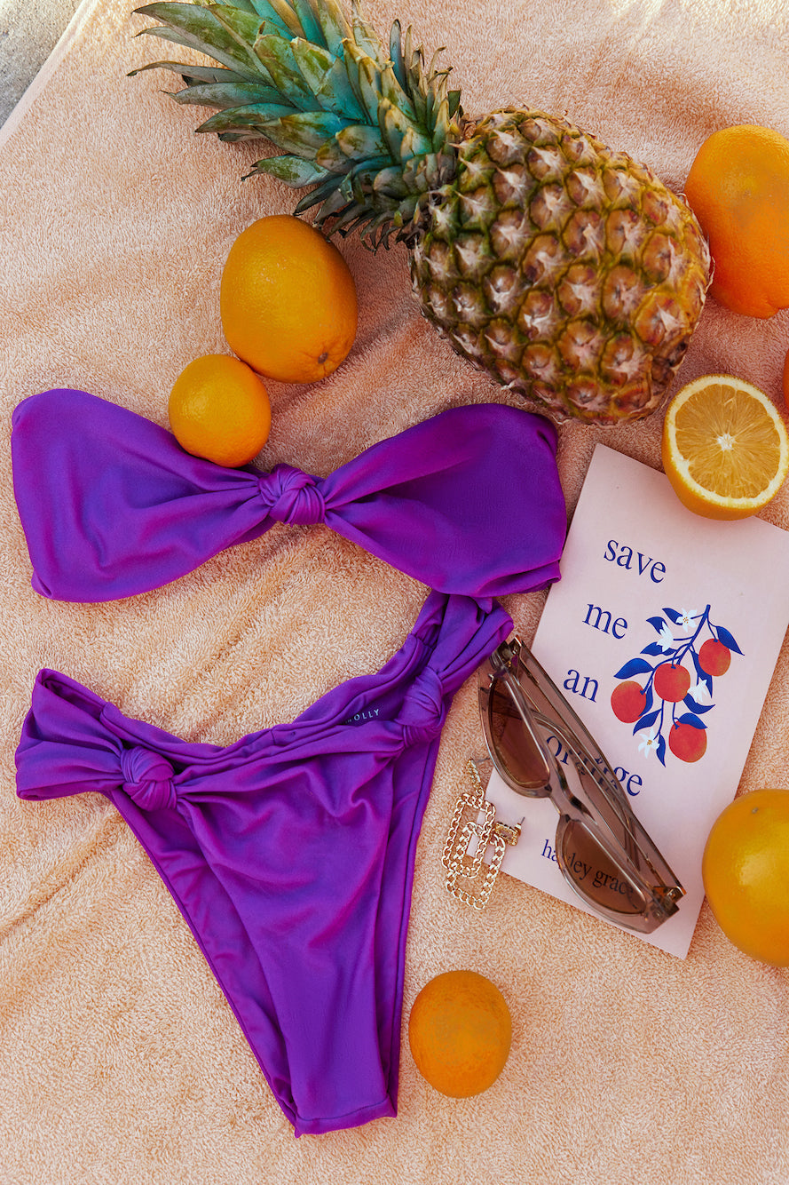Lifeguard On Duty Swim Top Purple