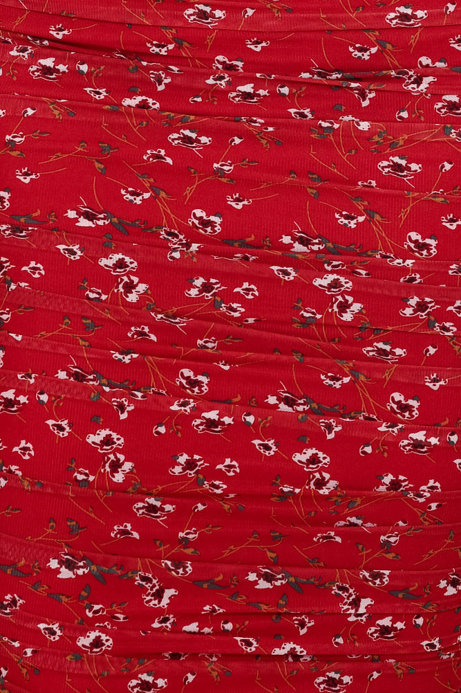How Low Can You Go Midi Dress Red