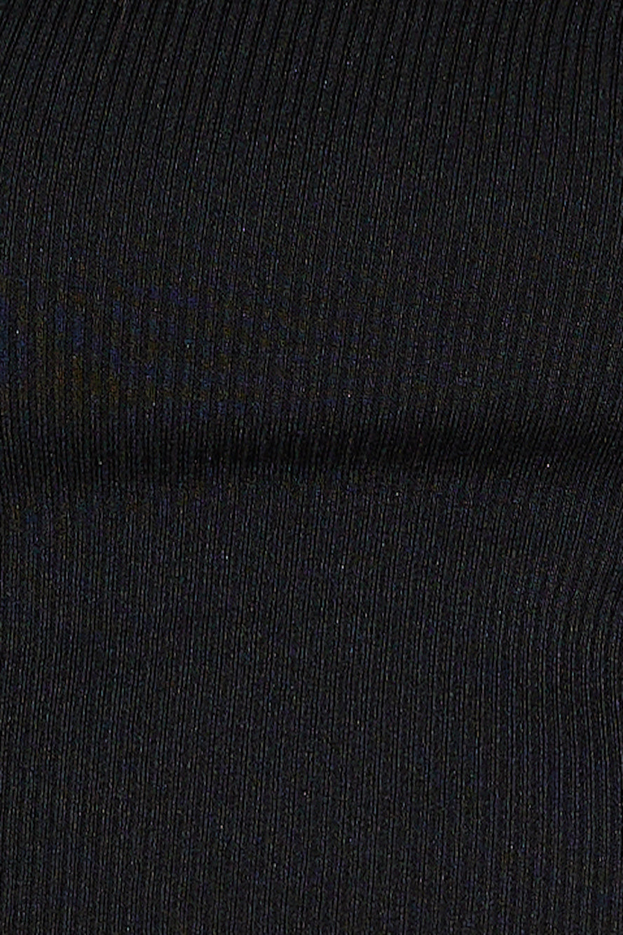 Touch Of Gold Crop Top Black