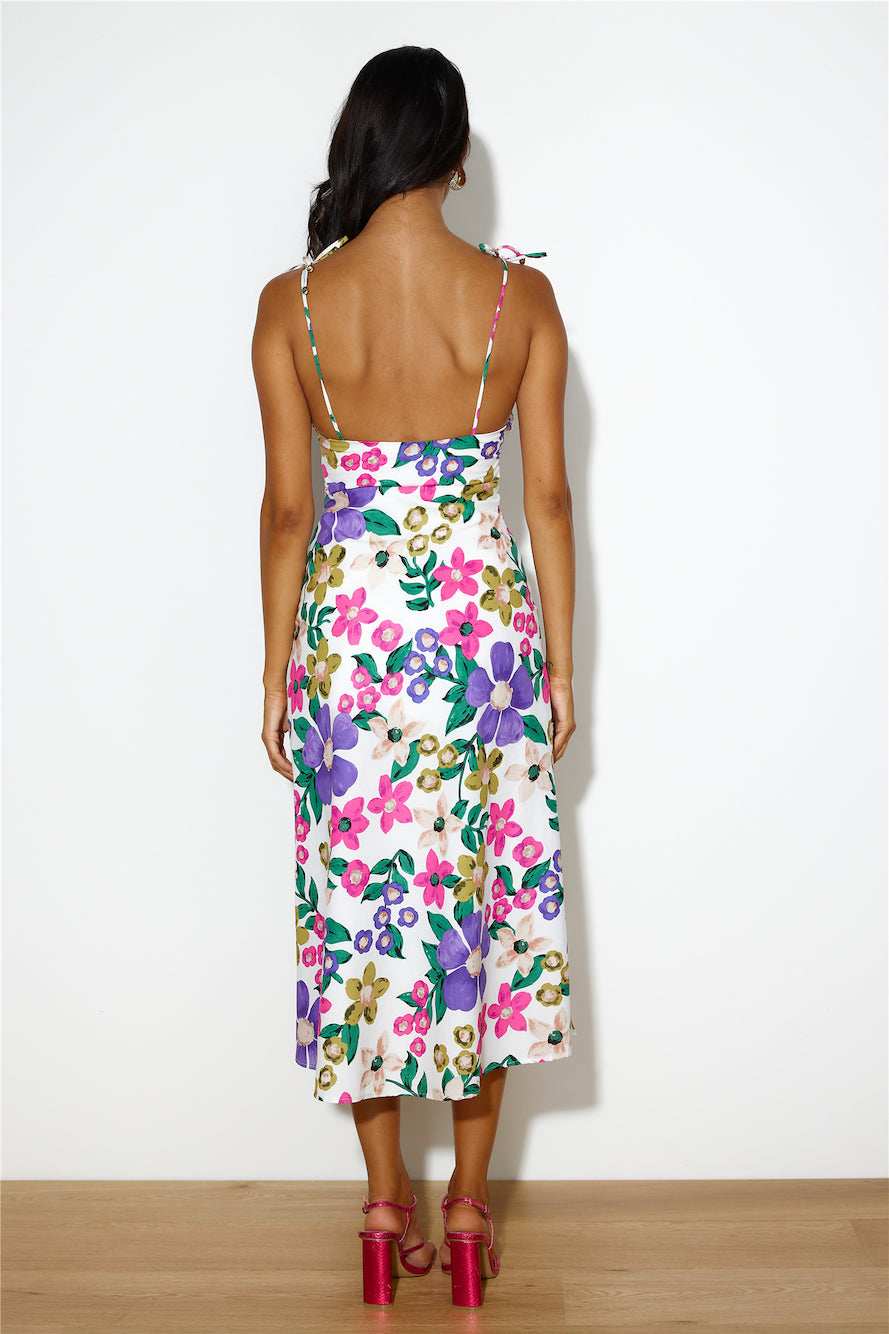 Oasis Of Love Midi Dress White