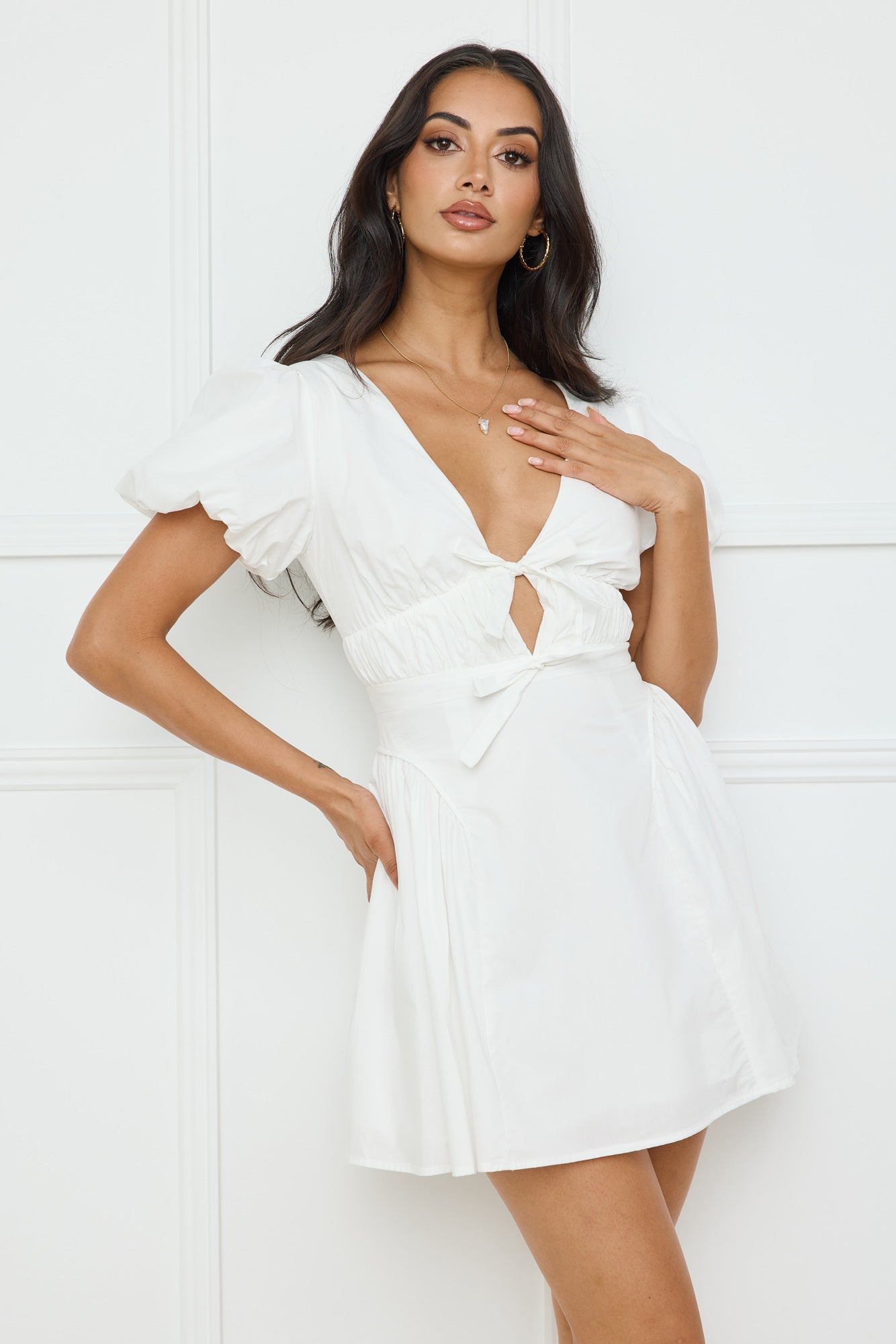 Golden Hour Muse Mini Dress White