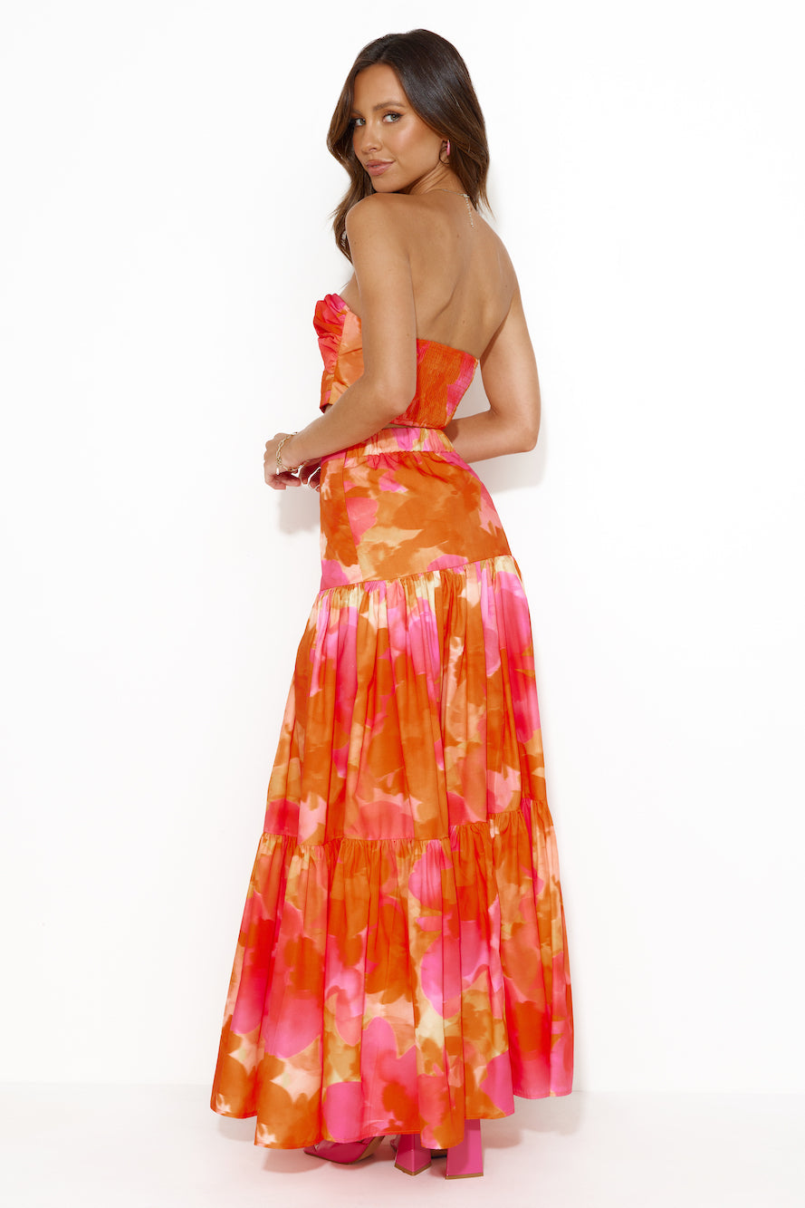 Ayla Top Orange Floral