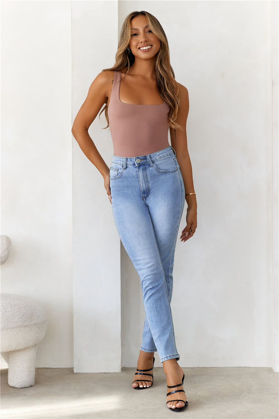 BASE  Everyday Staple Singlet Top Mocha