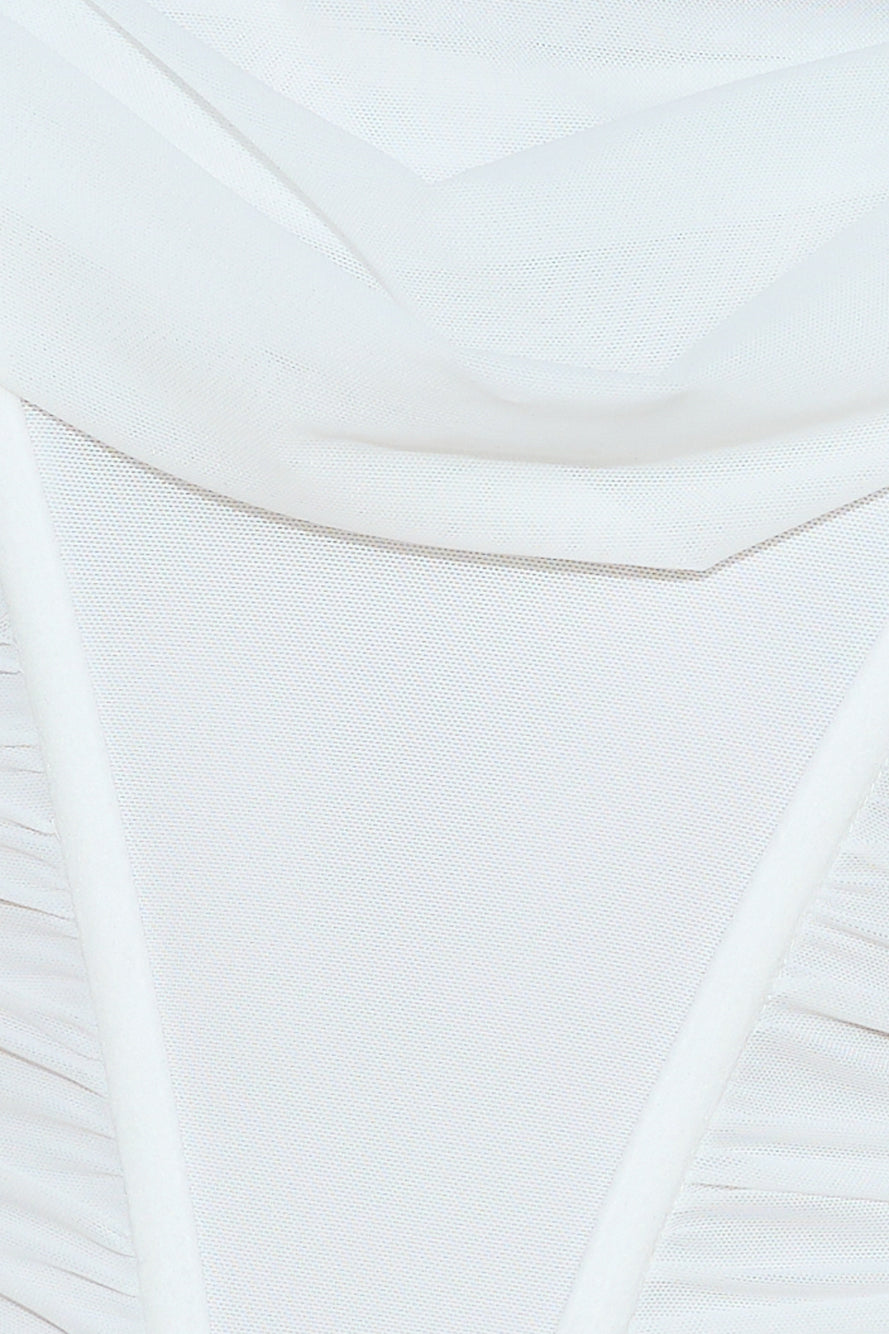 Snatched Up Crop Top White