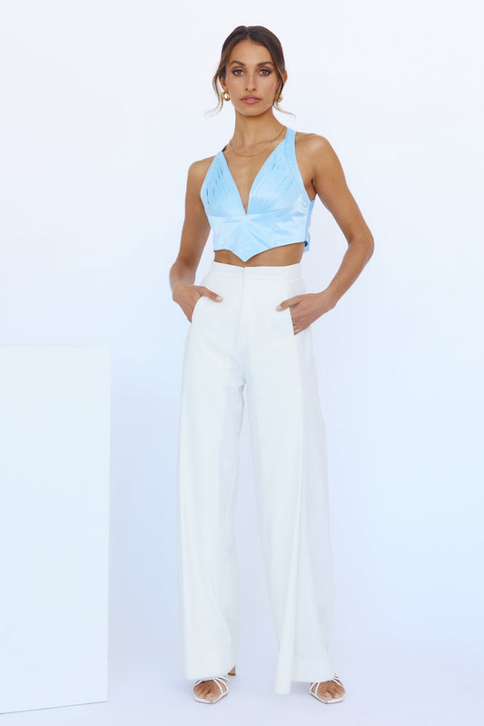 Dont Hide It Crop Top Blue