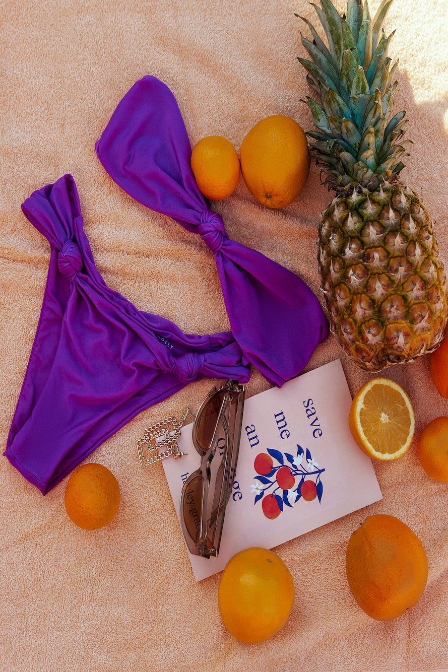 Lifeguard On Duty Swim Top Purple