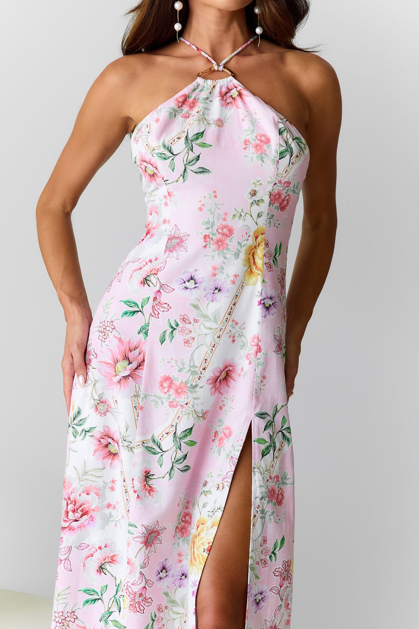 Sunset Dahlia Midi Dress Floral