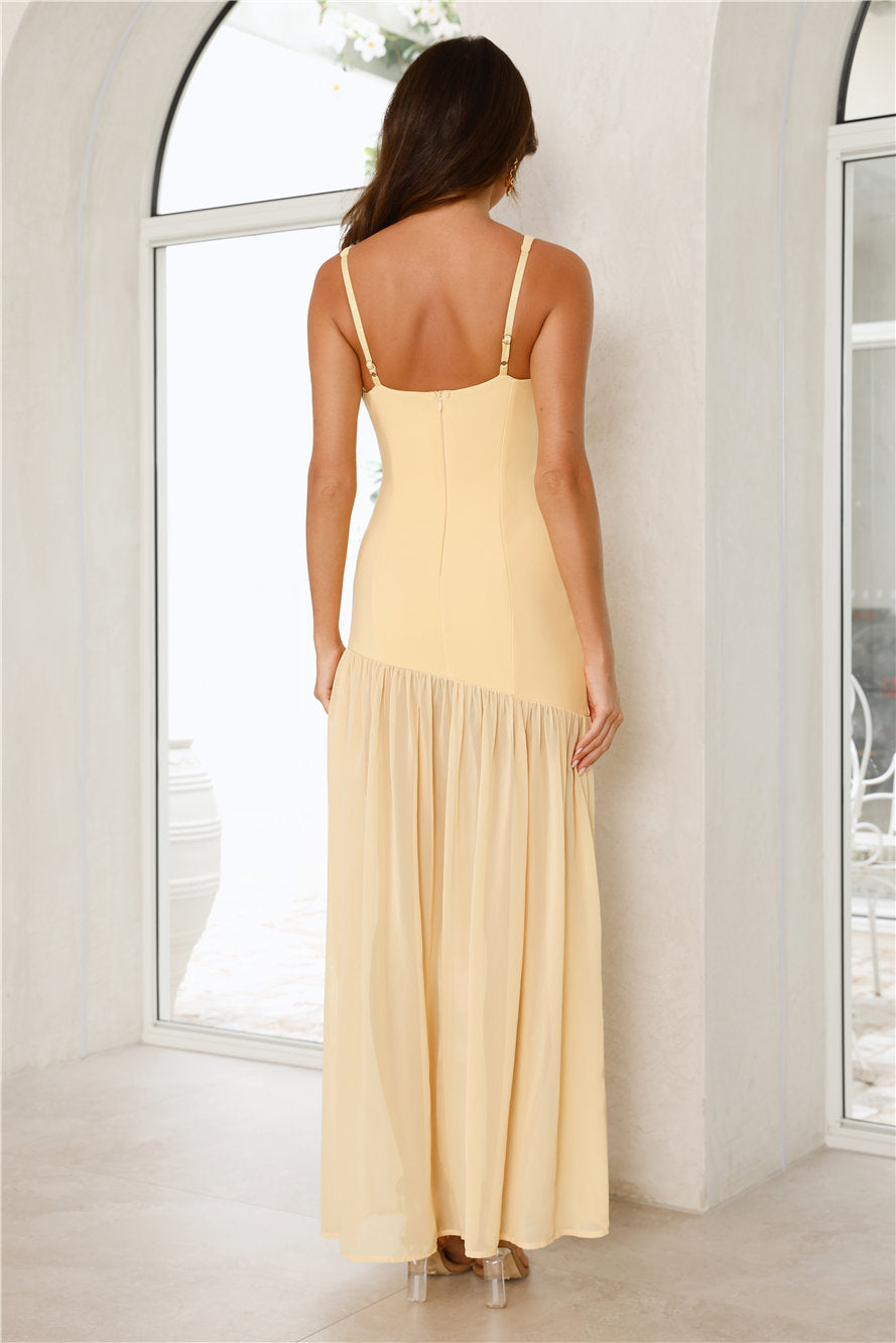 Formal Fabulousness Maxi Dress Yellow