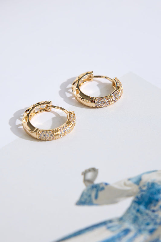 18k Gold Plated Amber Earrings Gold
