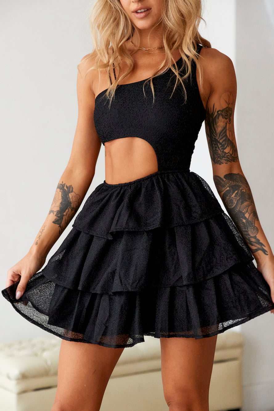 SUR BELLE Teacup Of Dreams Mini Dress Black