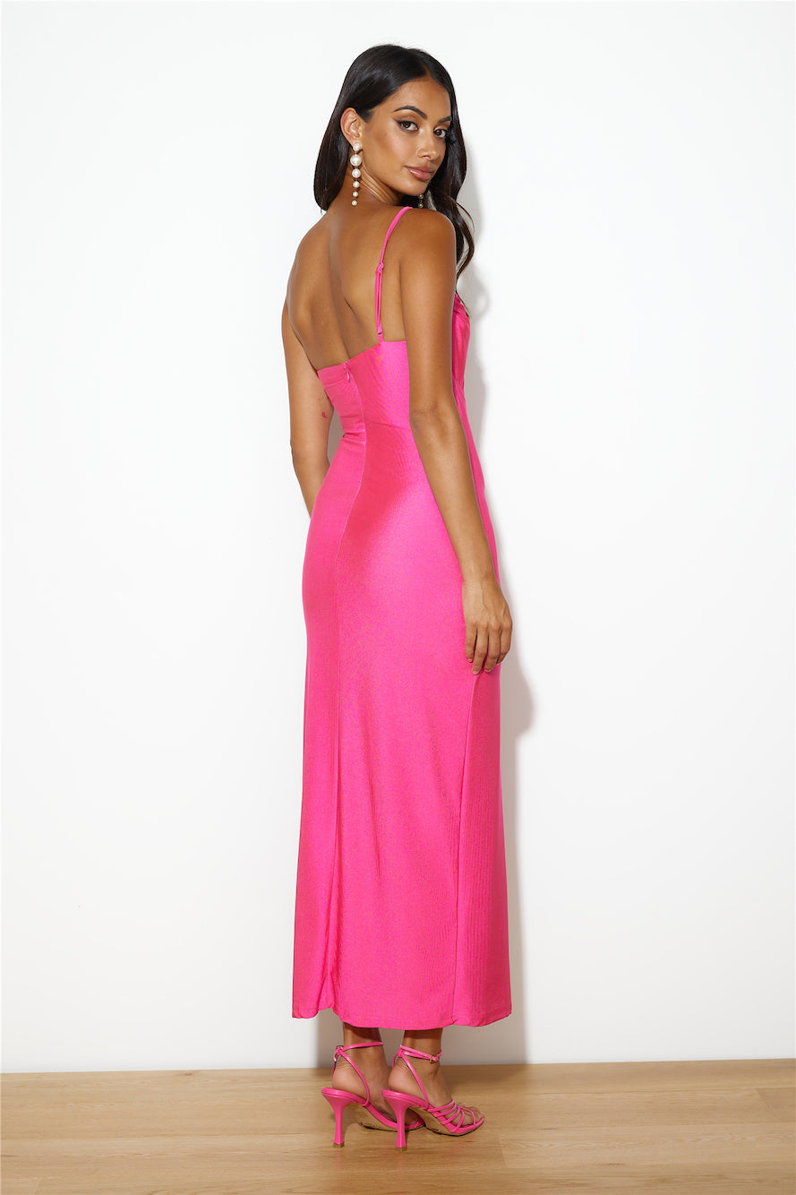 Made For Likes Midi Dress Fuschia