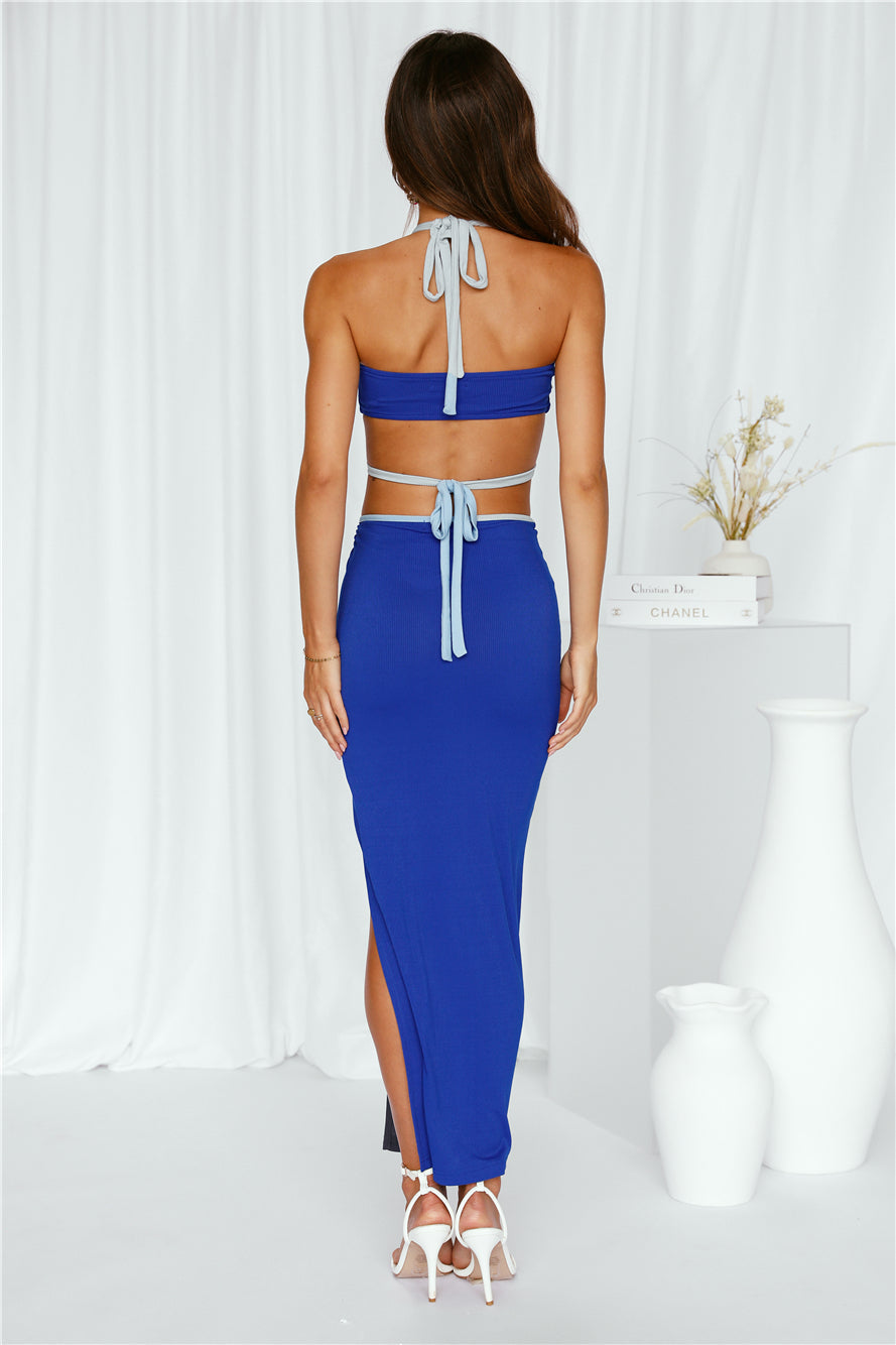 Smiley Times Maxi Skirt Blue