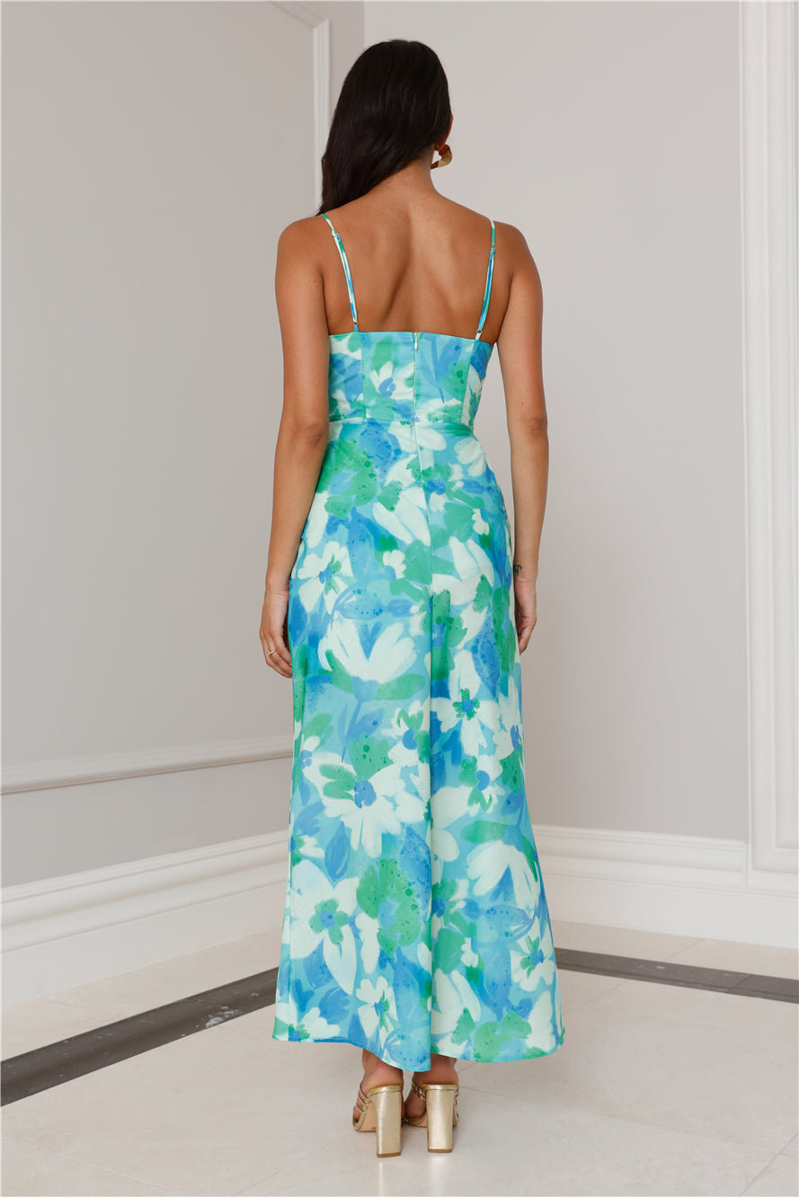 Secrets Of The Ocean Maxi Dress Blue