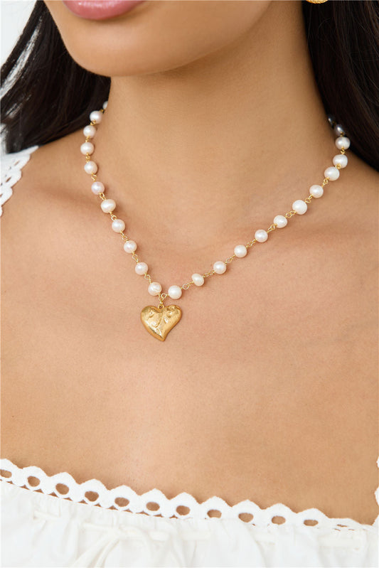 Zora Pearl Necklace Gold