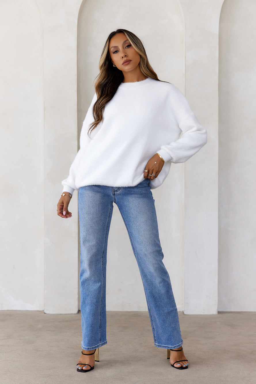 Winter Escape Knit Sweater White
