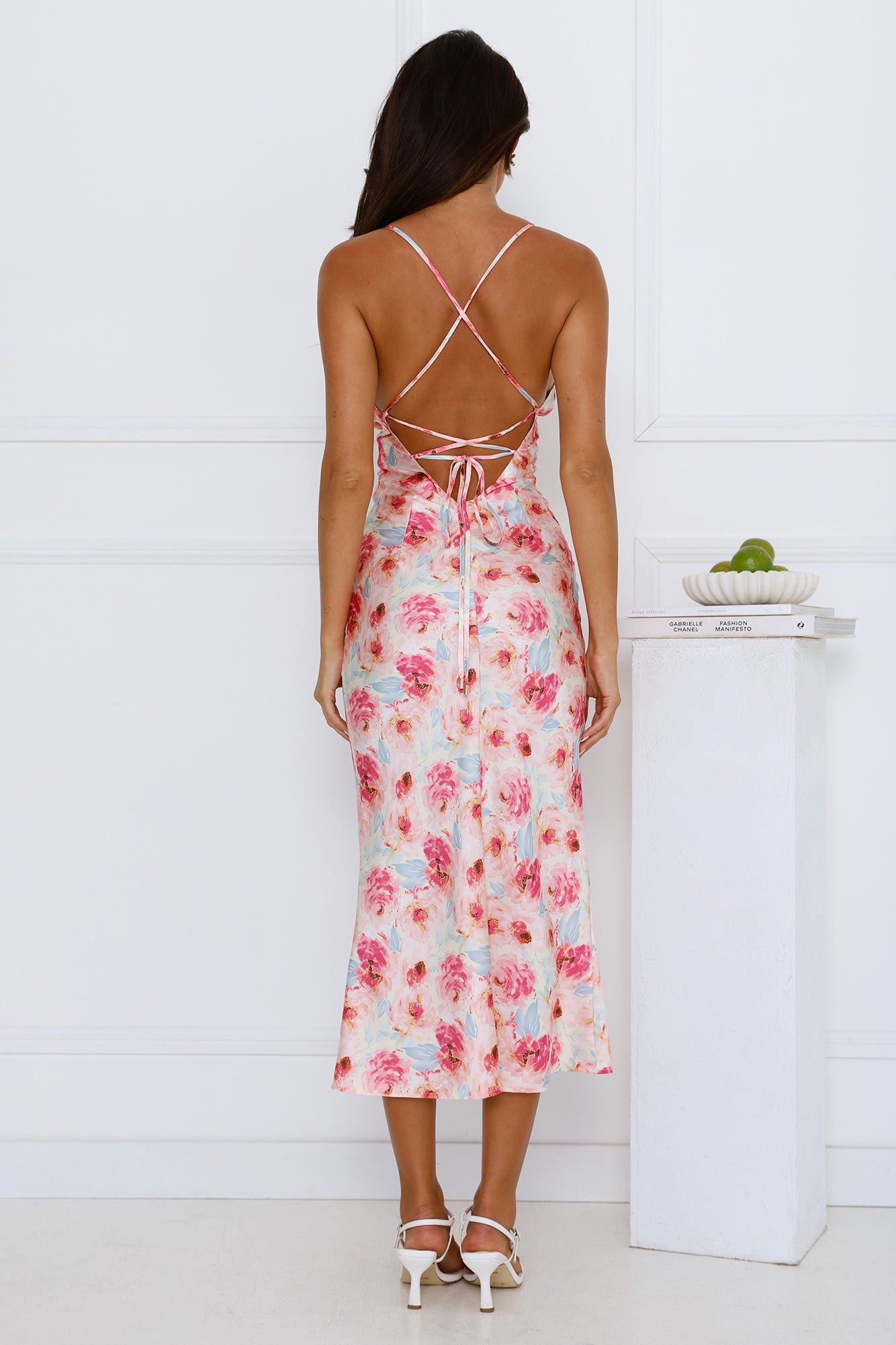 Summertime Dream Satin Midi Dress Floral
