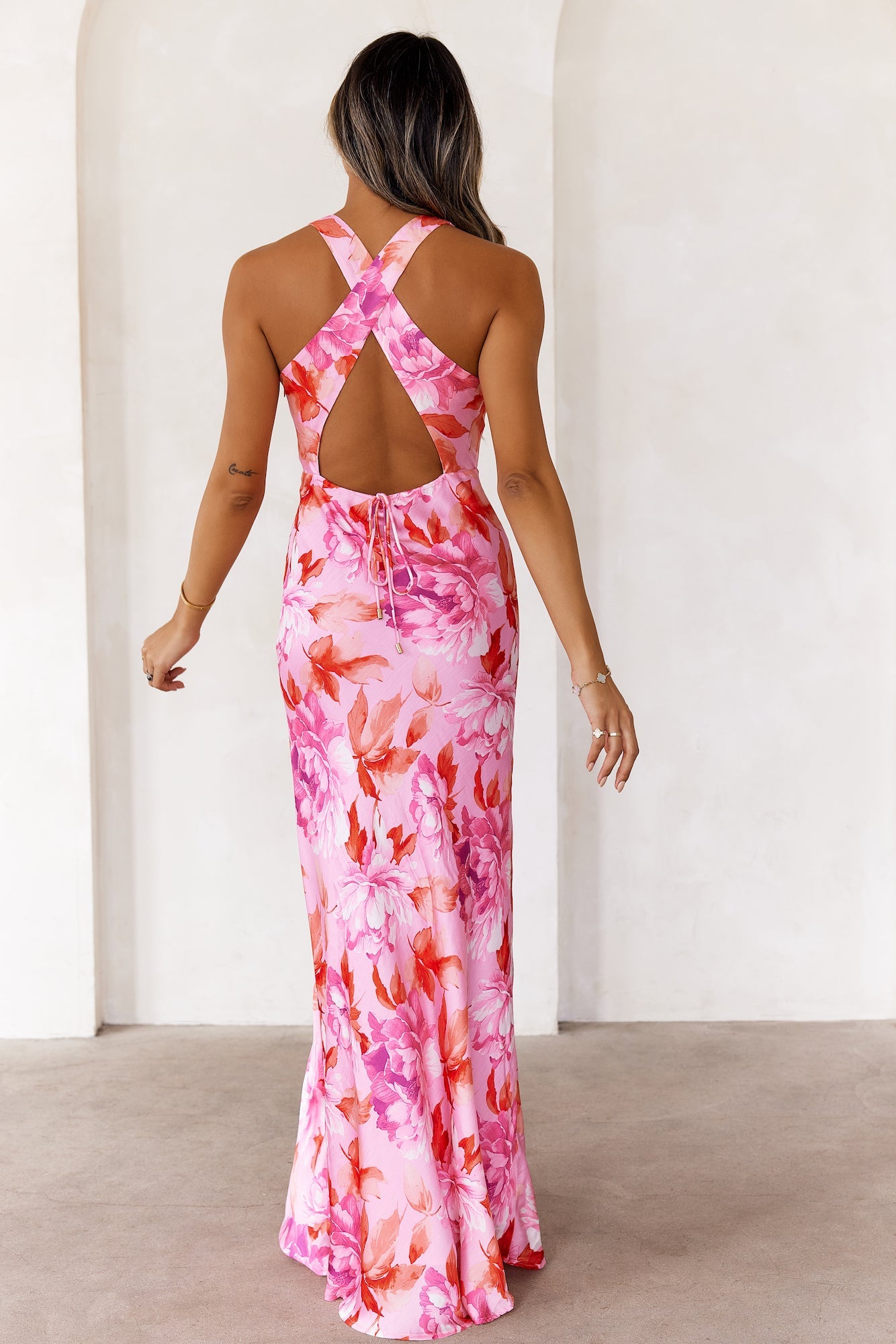 Fleur Fantasia Maxi Dress Pink