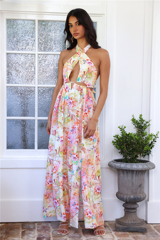 Rainbow Beaches Maxi Dress Print