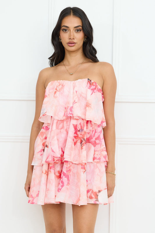 Icon In The Making Strapless Mini Dress Pink