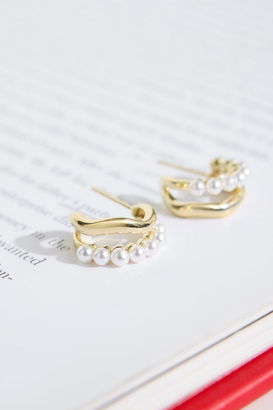 18k Gold Plated Frost Earrings Gold