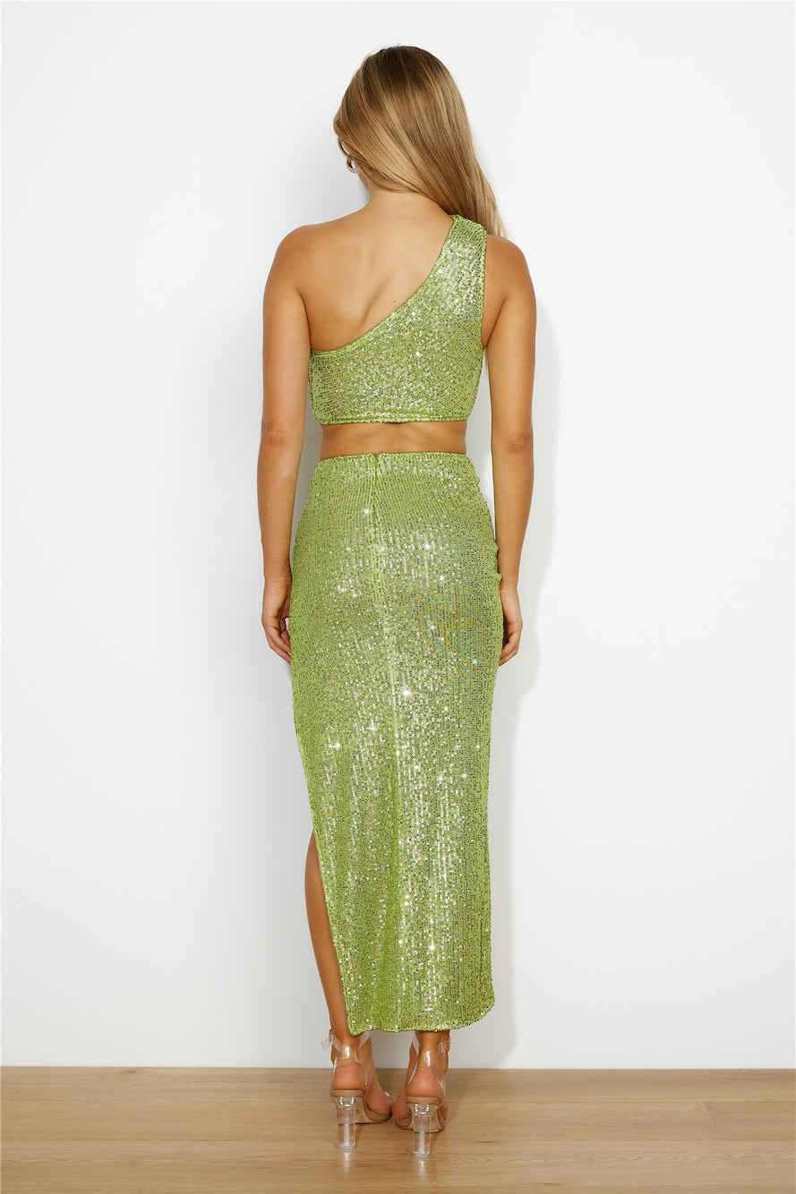 Only Yours Midi Skirt Green