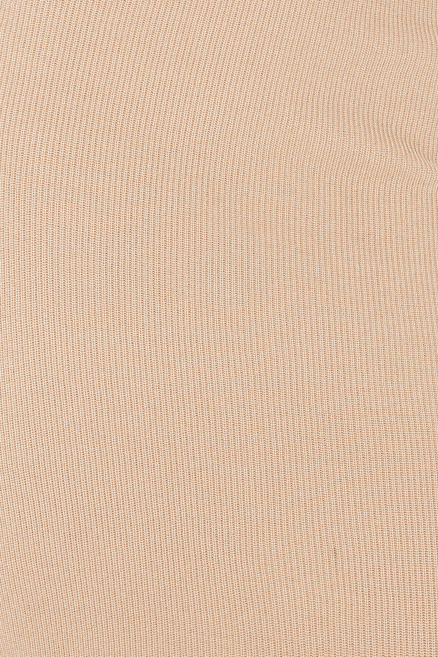 Work Together Knitted Midi Skirt Tan