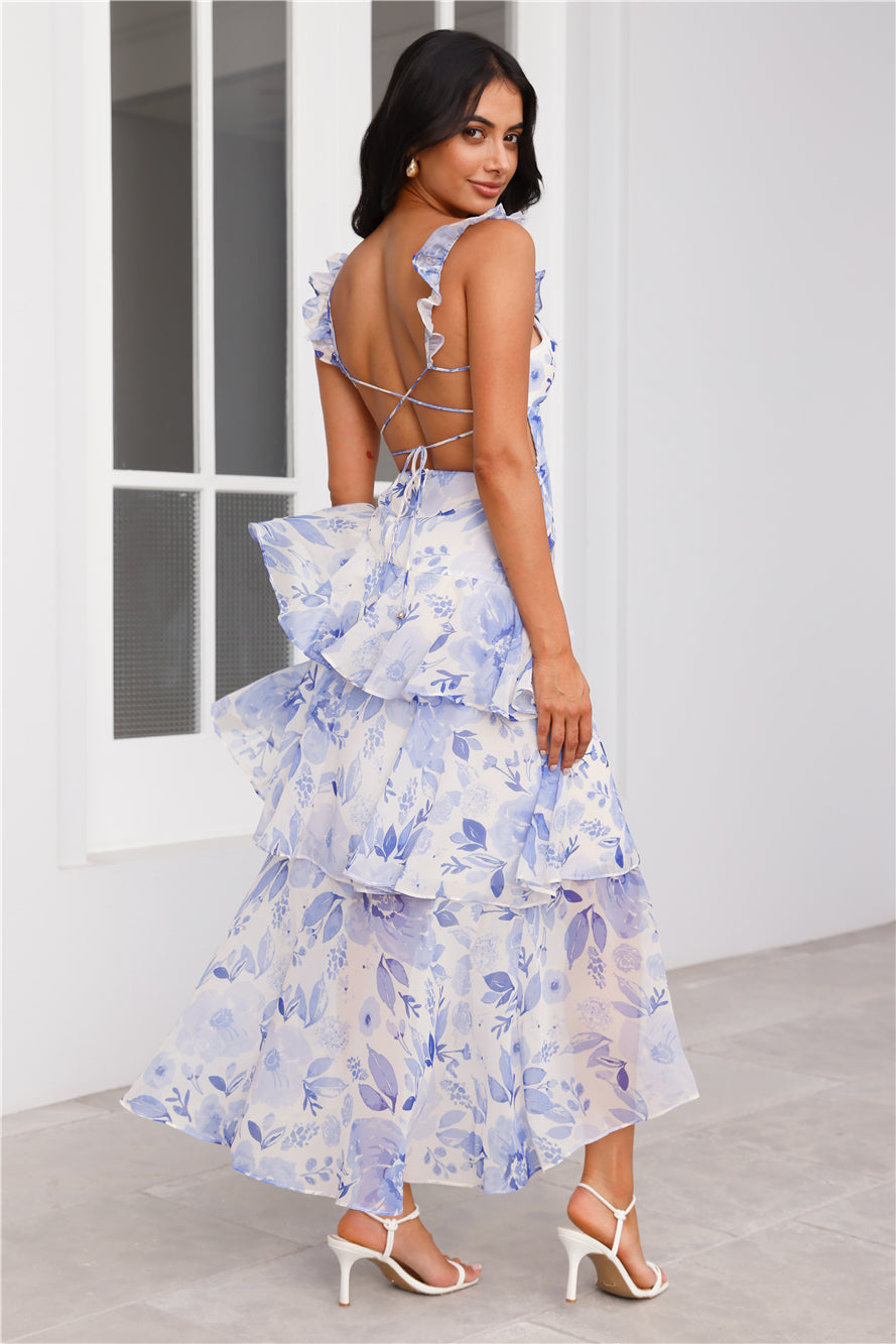 Refreshing Oasis Maxi Dress Blue