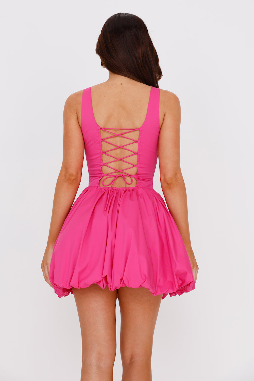 Midsummer Dream Bubble Mini Dress Pink