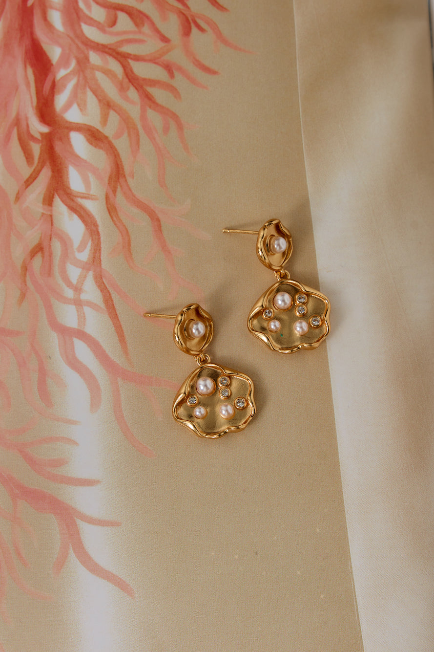 18k Gold Plated Kindness Earrings Gold