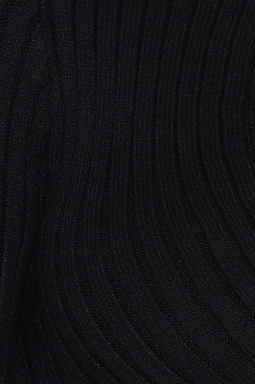 Girls' Time Ribbed Top Black