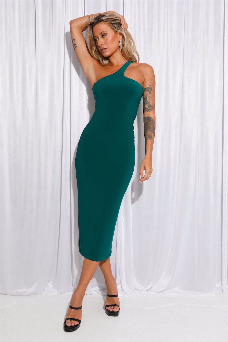 Star-Crossed Lovers Midi Dress Green