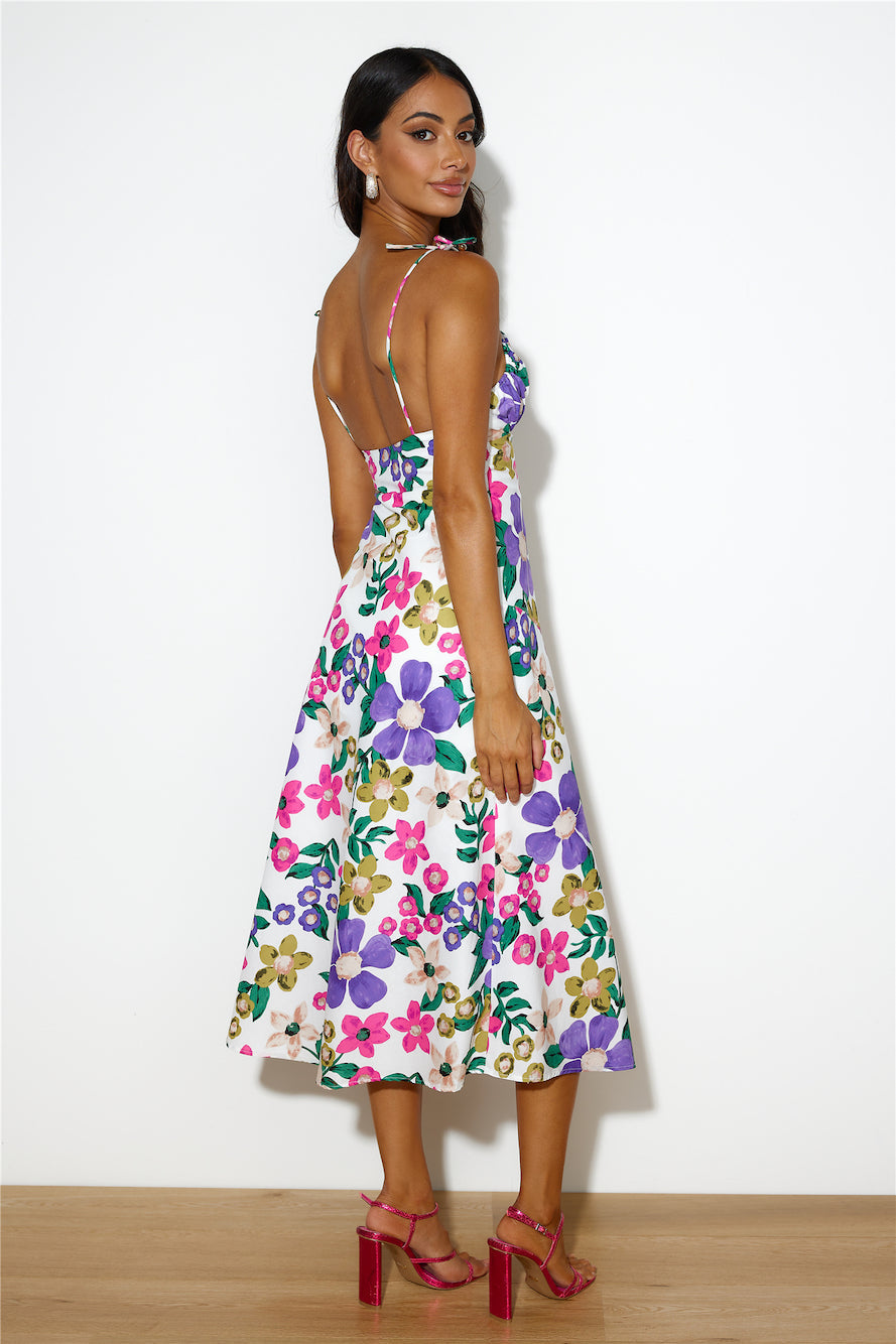 Oasis Of Love Midi Dress White