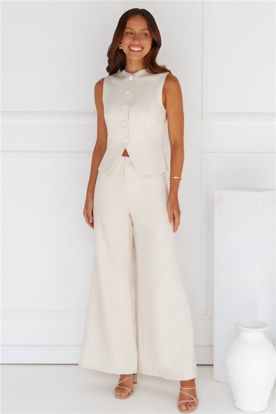 Tailored 'Fit Pants Beige