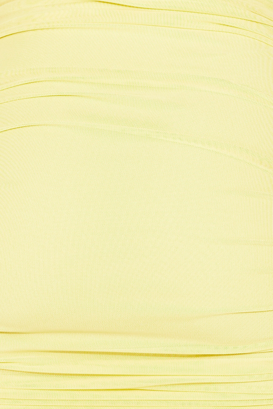 Seen Here Mesh Mini Dress Yellow