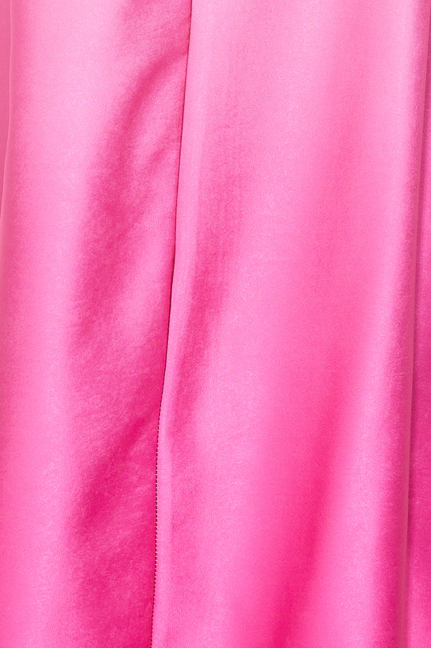 Explore The Unknown Satin Maxi Dress Pink