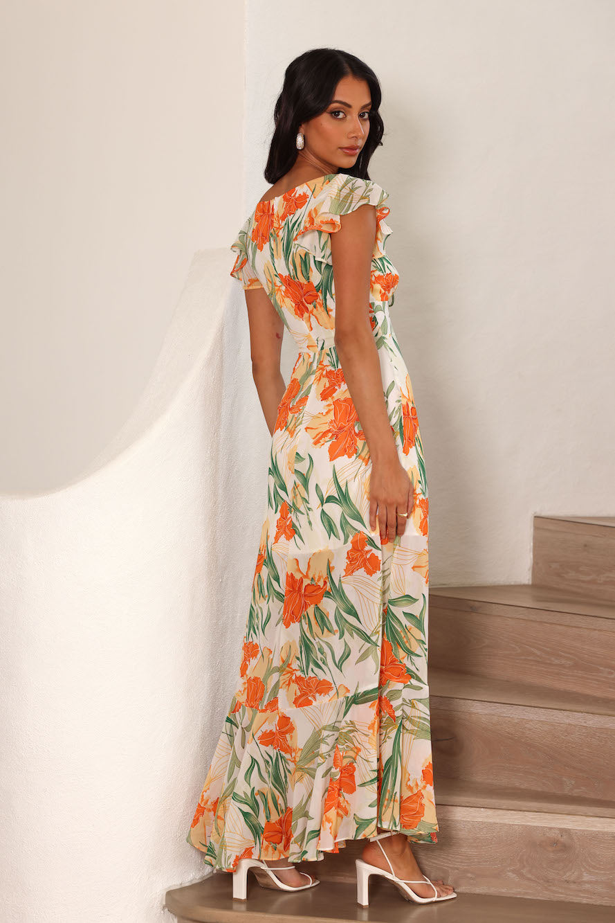 Warmth Of The Tropics Maxi Dress Orange