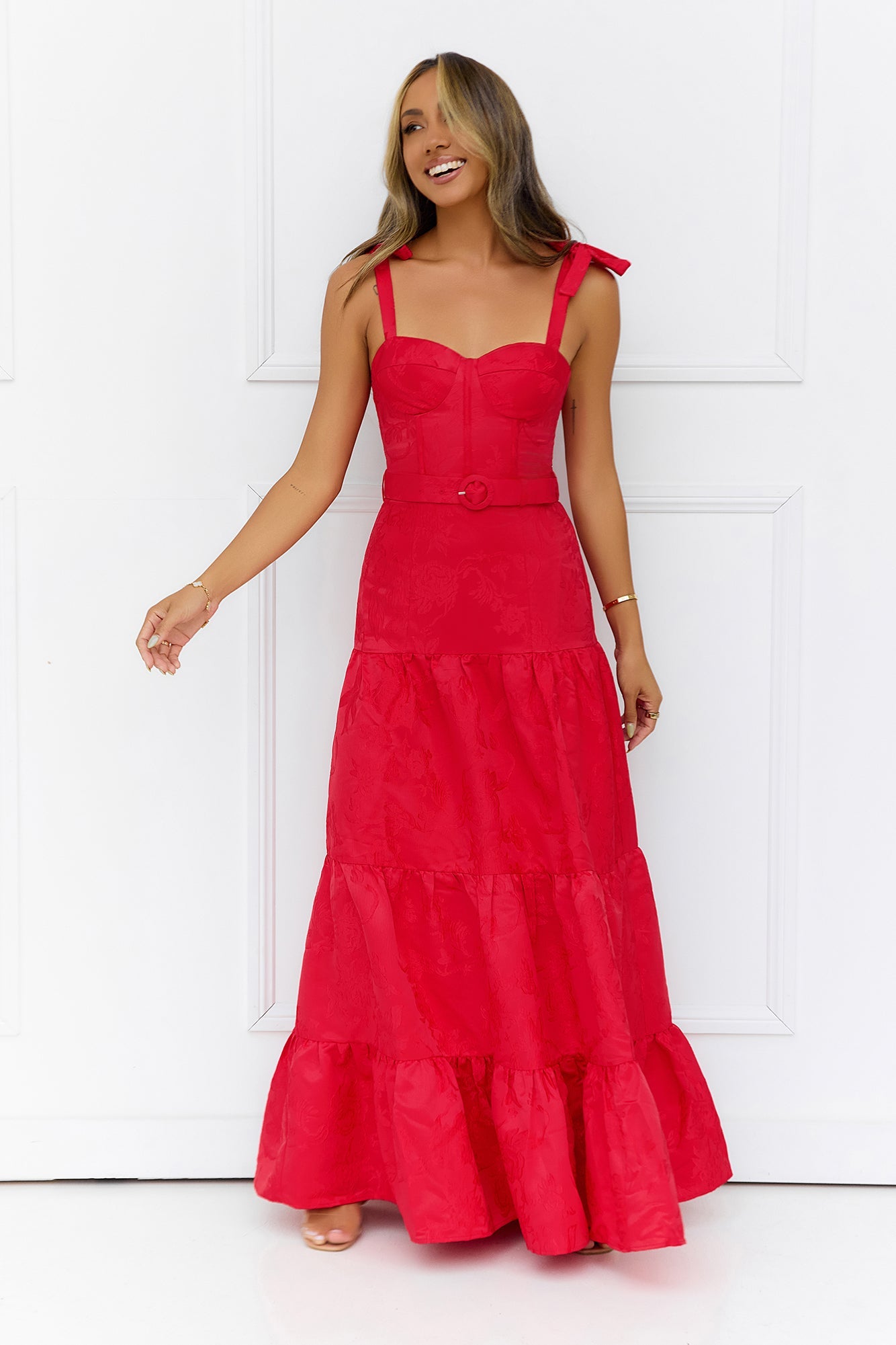 Blaze Of Passion Maxi Dress Red