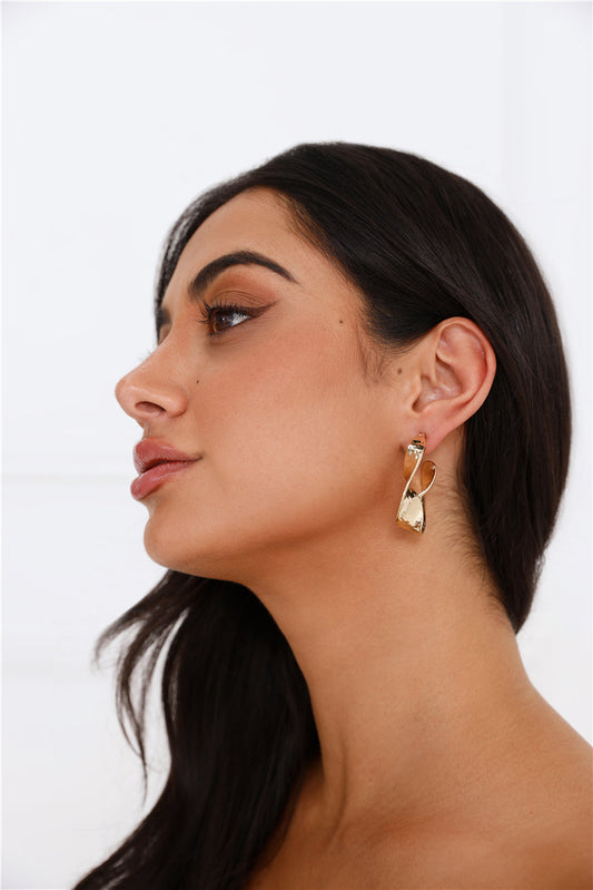 18k Gold Plated Viva Hoop Earrings Gold