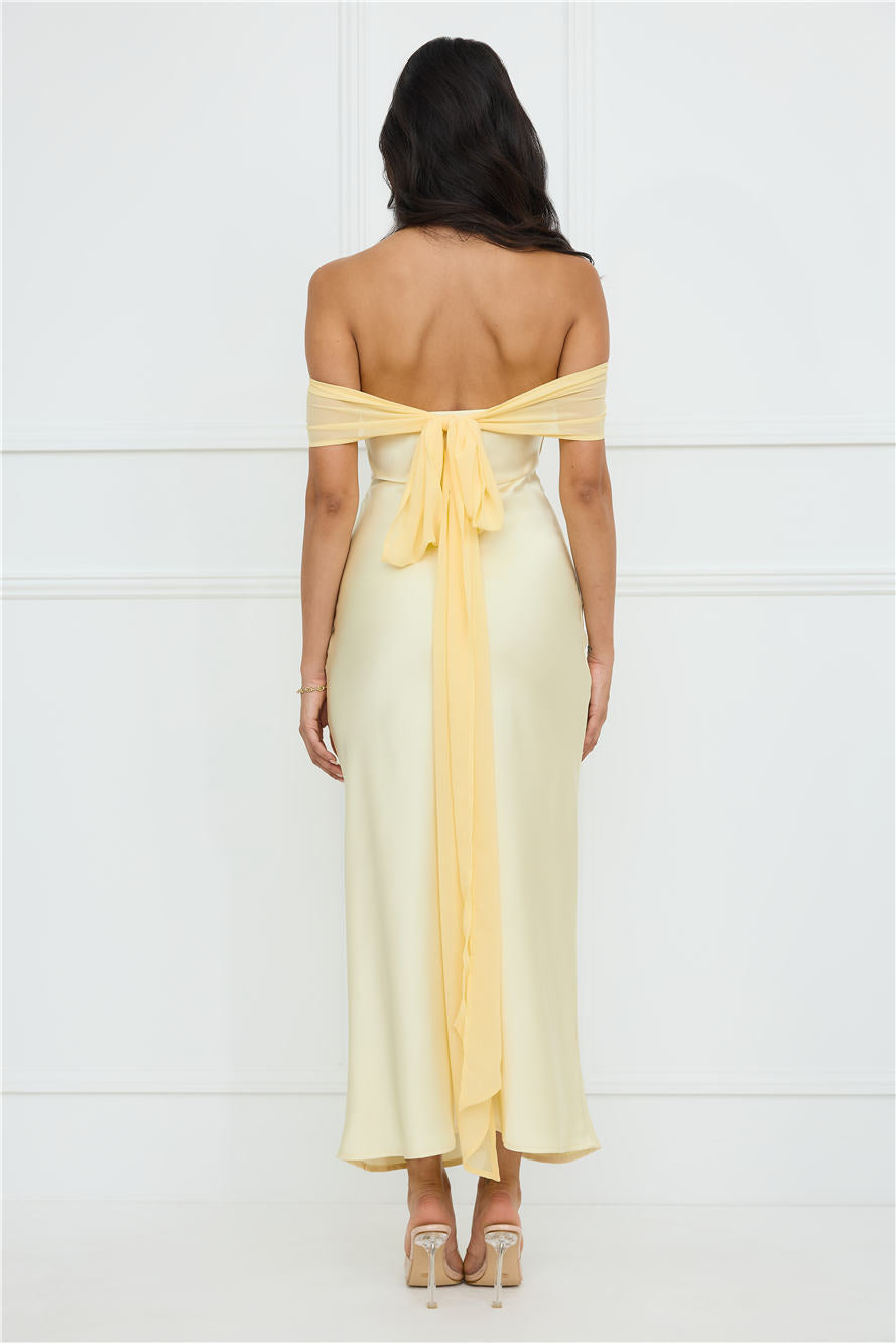Daisy Darling Strapless Maxi Dress Yellow