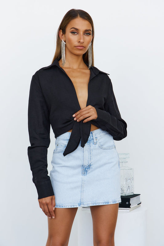 LEVIS 70S HIGH MICRO MINI DENIM SKIRT Washed Blue