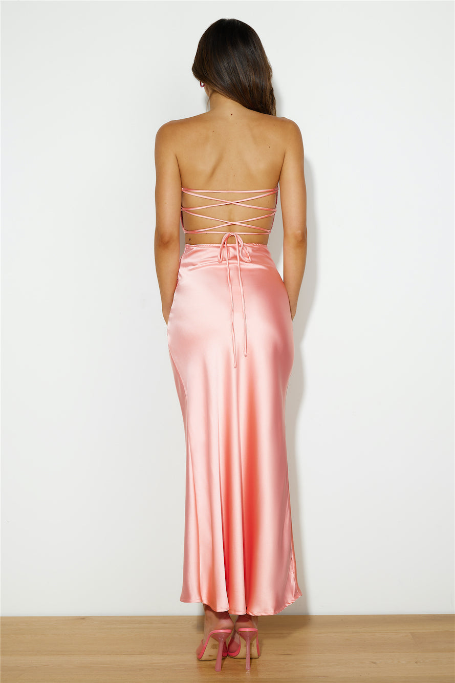 VIPs Accepted Satin Crop Top Pink