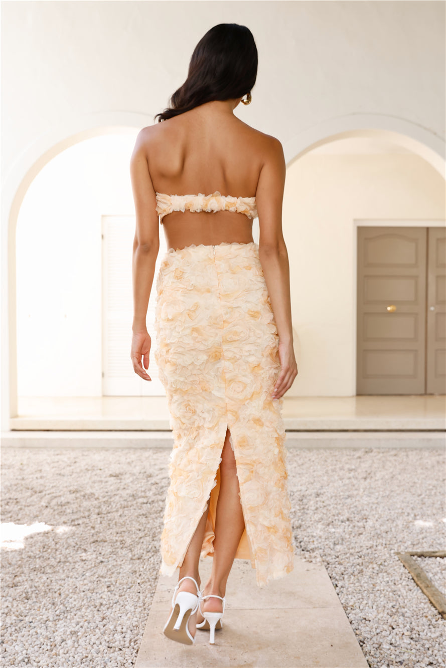 Hotel Lobby Maxi Skirt Yellow
