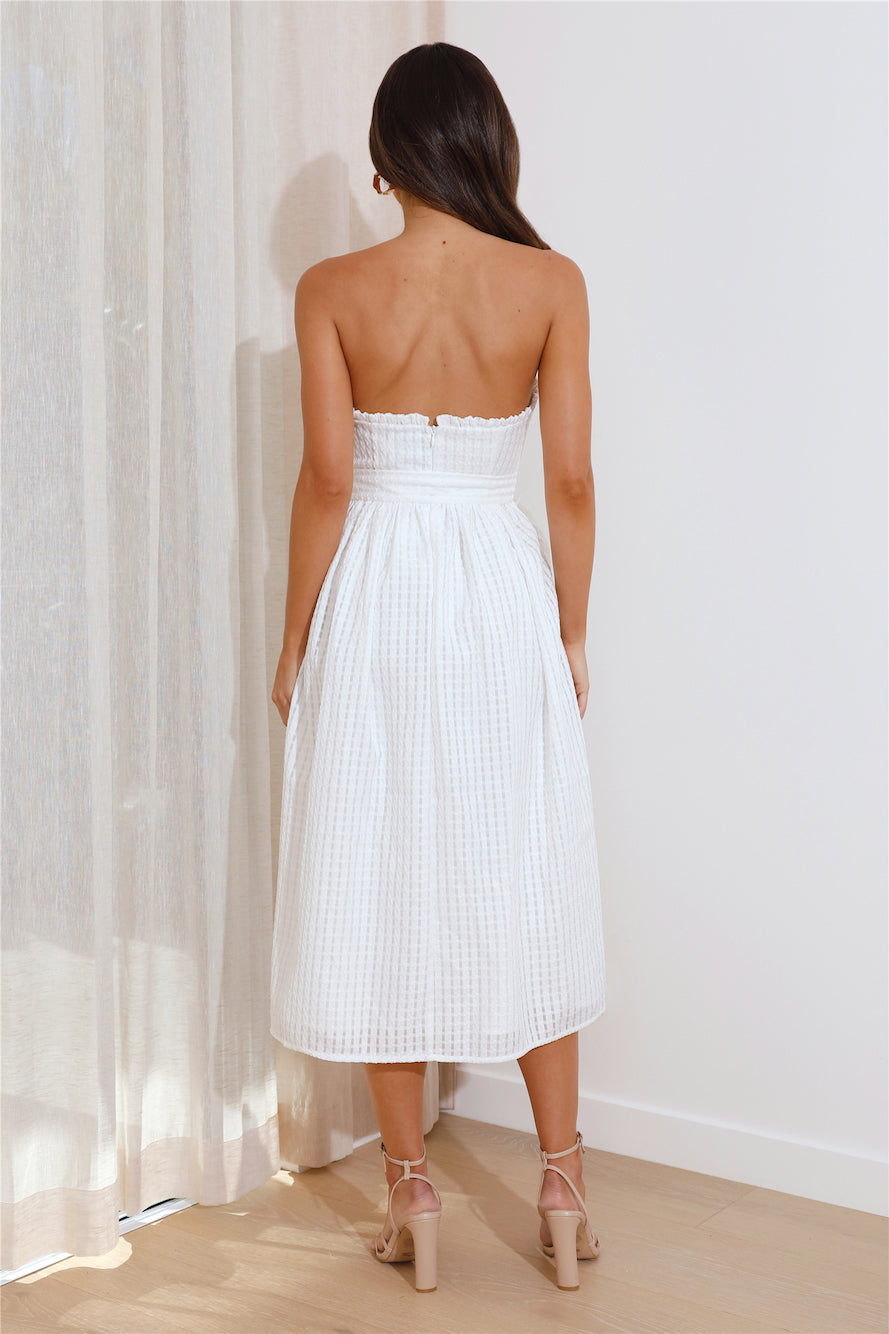 HELLO MOLLY Winery Tour Midi Dress White