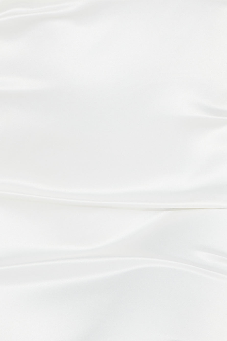 Romance High Satin Maxi Dress White